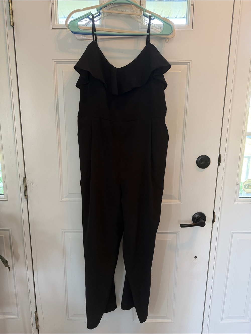 Banana Republic Black Ruffle-Front Jumpsuit